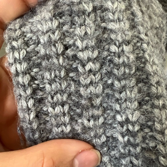 Ann Taylor LOFT Gray Wool long open Cardigan | Large - Picture 9 of 9